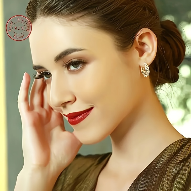 925 Sterling Silver Balinese Style Hoop Earrings for Halloween Christmas